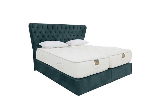 Harrison Spinks - Yorkshire 25K Medium 2 Drawer Divan Set with Zip and Link Mattress - Super King - Lovely Ocean