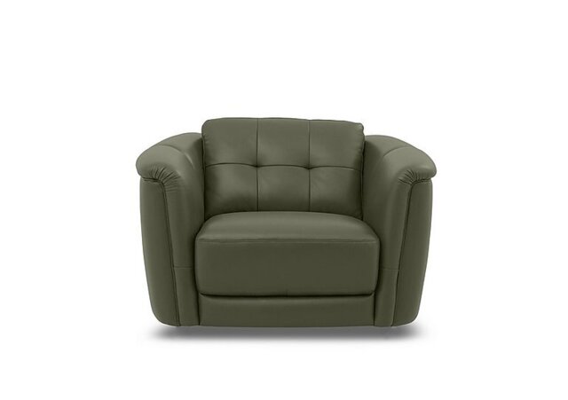 Monarch Leather Cuddler Chair - Oslo Pine
