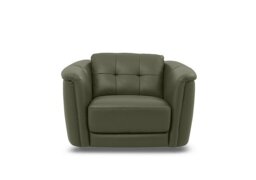 Monarch Leather Cuddler Chair - Oslo Pine