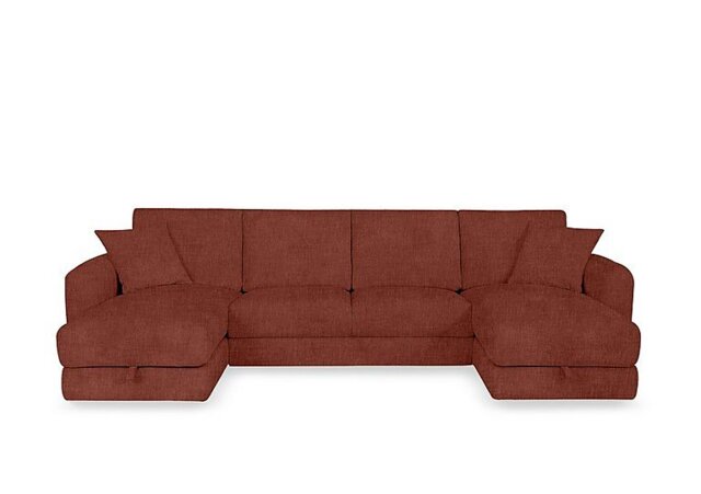 Nest Large Fabric U-Shaped Corner Sofa with Double Storage Chaises
