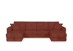 Nest Large Fabric U-Shaped Corner Sofa with Double Storage Chaises