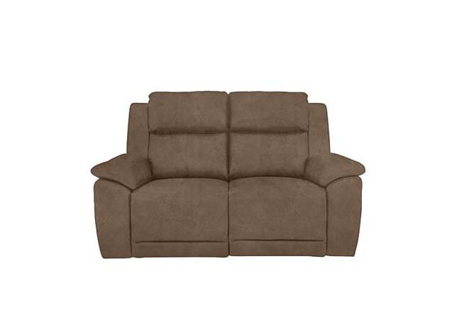 Utah 2 Seater Fabric Power Recliner Sofa - Classic Brown