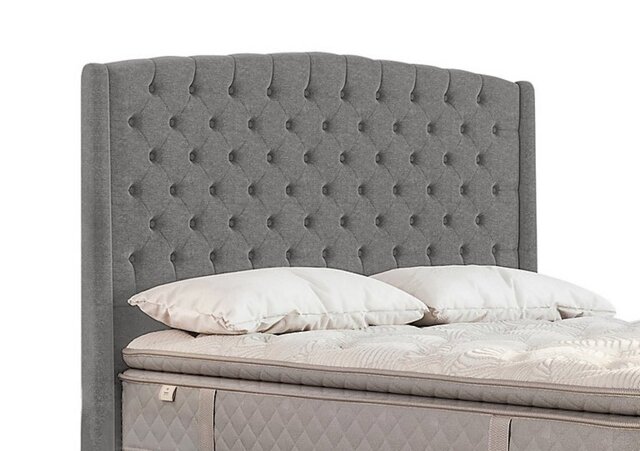 Sealy - Pavilion Floor Standing Headboard - Double - Wool Silver Fox