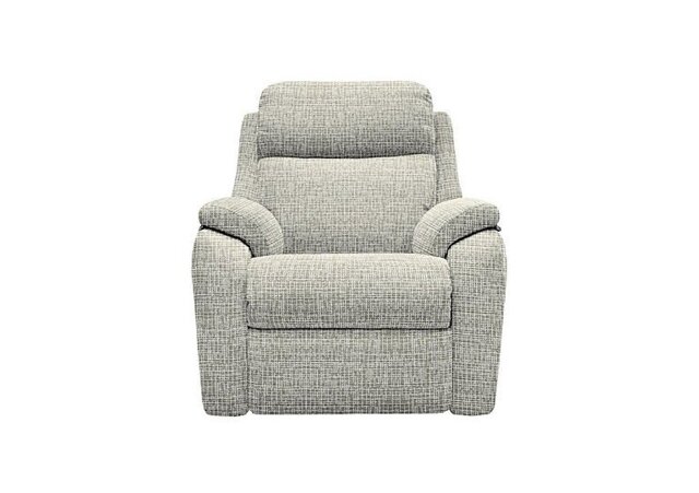 G Plan - Kingsbury Fabric Manual Recliner Armchair - Waffle Smoke