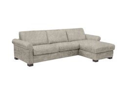 Nicoletti - Alcova 3 Seater Right Hand Facing Fabric Sofa Bed and Storage Chaise with Scroll Arms - Sofas and Armchairs - In Time for Christmas