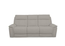 Comfort Story - Chill BV Leather 3 Seater Power Recliner Sofa with Bluetooth - Silver Grey