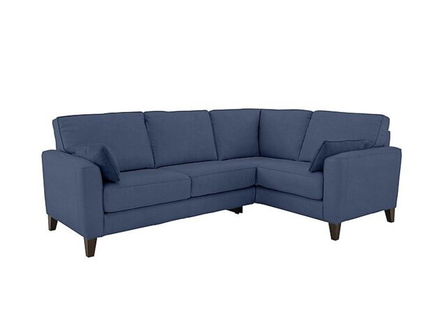 Brondby Small Fabric Right Hand Facing Corner Sofa - Blue