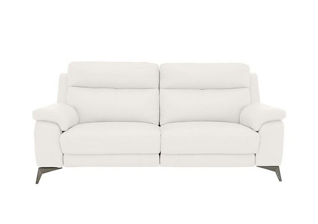 World of Leather - Missouri 3 Seater BV Leather Power Recliner Sofa - BV Star White