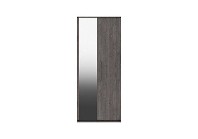 London Bedroomsfriars 2 Door Wardrobe with Mirror - Dark Grey Oak