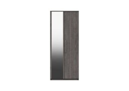 London Bedroomsfriars 2 Door Wardrobe with Mirror - Dark Grey Oak