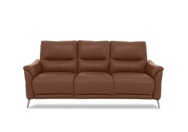 Daytona 3 Seater Leather Power Recliner Sofa with Bluetooth Speaker - Butterscotch