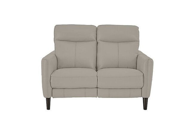 World of Leather - Compact Collection Petit 2 Seater NC Leather Power Recliner Sofa - Feather