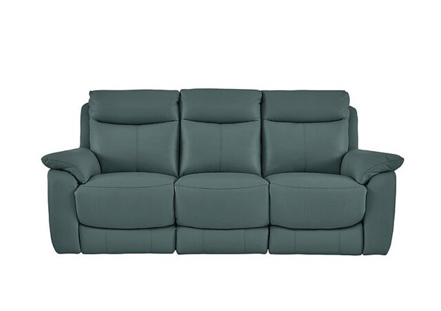 World of Leather - Echo Leather 3 Seater Power Recliner Sofa - BV Lake Green