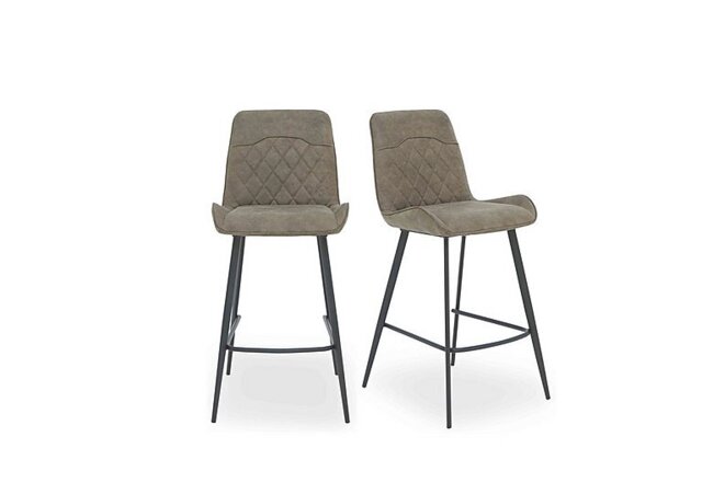 Warrior Pair of Standard Bar Stools - Taupe