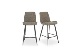 Warrior Pair of Standard Bar Stools - Taupe