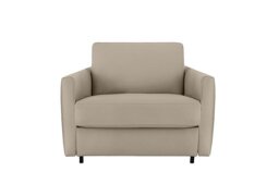 Nicoletti - Alcova Leather Chair Sofa Bed with Slim Arms - Torello Fango