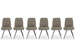 Warrior Set of 6 Standard Dining Chairs - Taupe