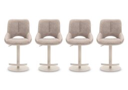 Tino Set of 4 Two Tone Swivel Bar Stools