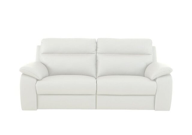 Nicoletti - Pepino 3 Seater Leather Power Recliner Sofa - Torello Bianco Puro