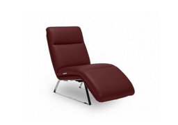 Rhianna Leather Power Recliner Chaise Chair - Montana Ruby