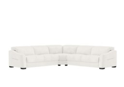 World of Leather - Xavier NC Leather Large Corner Sofa - NC Star White