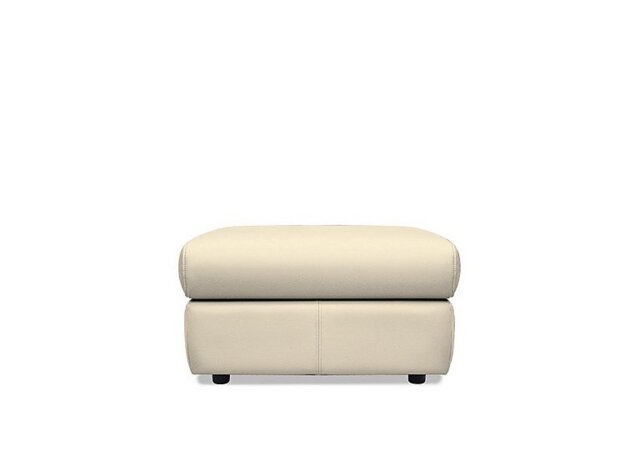 G Plan - Wren Leather Storage Footstool - Cambridge Stone