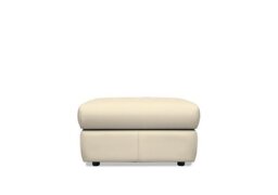 G Plan - Wren Leather Storage Footstool - Cambridge Stone