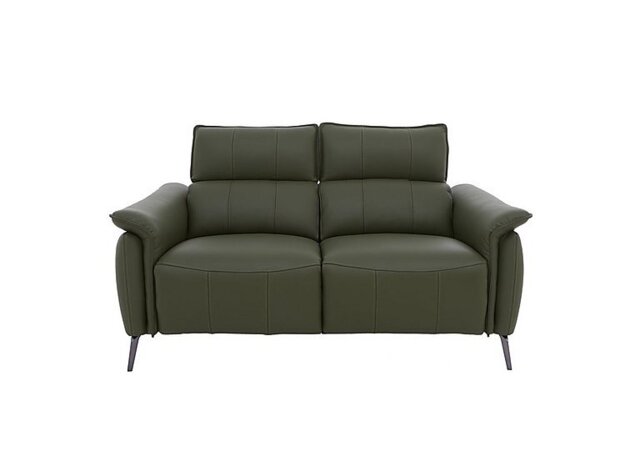 Jude Leather 2 Seater Power Recliner Sofa with Power Headrests, Power Lumbar and Heated Seats - Oslo Pine
