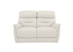 World of Leather - Chicago 2 Seater NC Leather Power Recliner Sofa - NC Star White