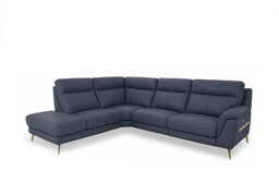 World of Leather - Eclipse Leather Power Recliner Left Hand Facing Corner Sofa with Power Headrests and Chaise End Storage