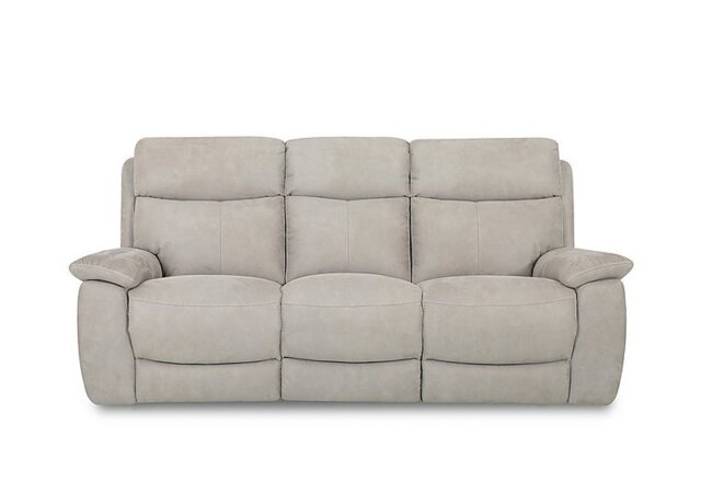 Echo 3 Seater Fabric Power Recliner Sofa - Silver