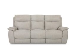 Echo 3 Seater Fabric Power Recliner Sofa - Silver