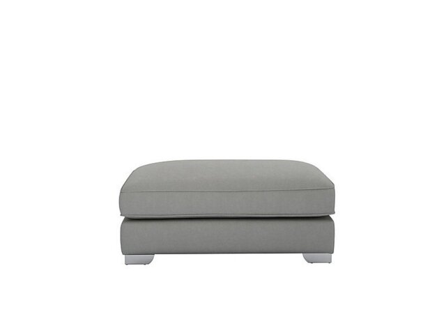 The Lounge Co. - Isobel Rectangular Footstool - Earl Grey with Chrome Feet
