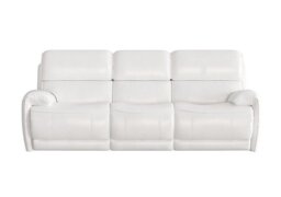 World of Leather - Link 3 Seater Leather Power Recliner Sofa with Power Headrests - BV Star White - Sofas and Armchairs - In Time for Christmas