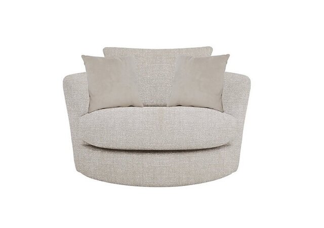 Pandora Large Swivel Chair - Plain Ivory
