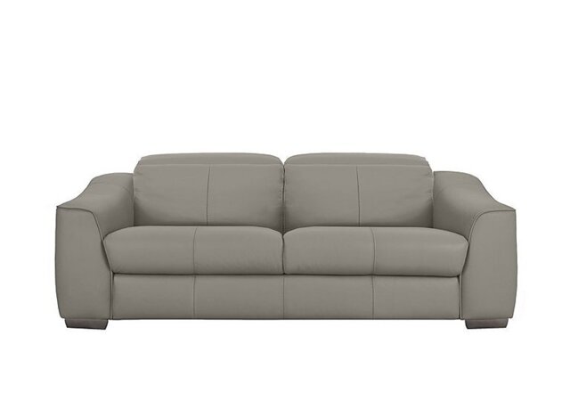 World of Leather - Xavier 3 Seater Leather Sofa - Silver Grey