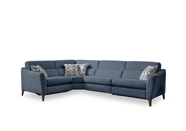 Moderna Power Recliner Left Hand Facing Corner Sofa with Power Telescopic Headrests - Sofas and Armchairs - In Time for Christmas