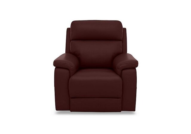 Raven Leather Power Recliner Chair - Montana Ruby