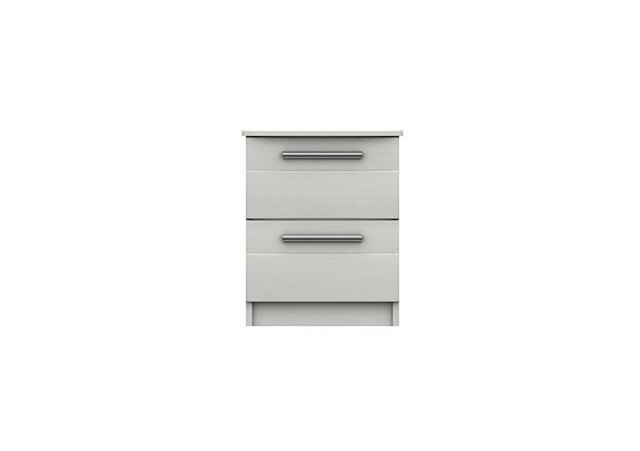 London Bedrooms - Victoria 2 Drawer Bedside Cabinet - White - Bedroom Furniture - In Time for Christmas