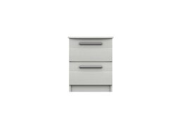 London Bedrooms - Victoria 2 Drawer Bedside Cabinet - White - Bedroom Furniture - In Time for Christmas
