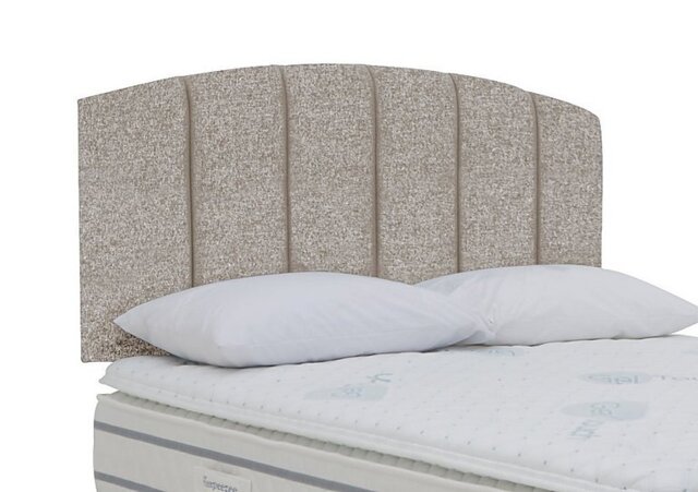 Sleepeezee - Banff Strutted Headboard - Double - Tweed Stone