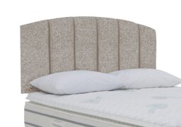 Sleepeezee - Banff Strutted Headboard - Double - Tweed Stone