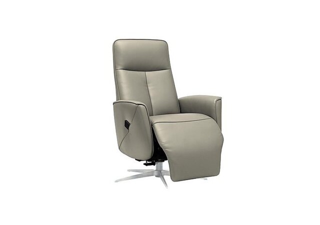 G Plan - Maribo Leather Lift and Rise Power Recliner Chair with Power Headrest and Chrome Base - Cambridge Taupe