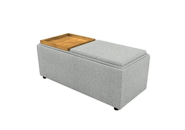 G Plan - Fabric Storage Bench Tray Stool - Swift Cygnet