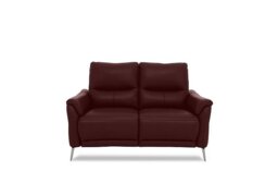 Daytona 2 Seater Leather Power Recliner Sofa - Ruby