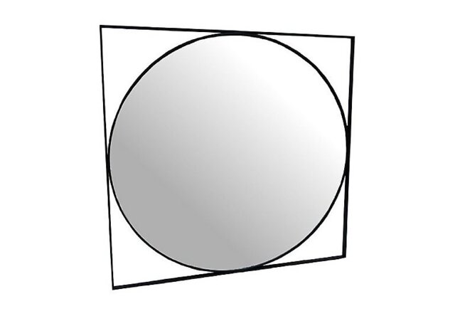 Isaac Large Black Metal Mirror