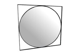 Isaac Large Black Metal Mirror