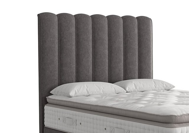 Vispring - Highclere Floor Standing Headboard - Small Double - Marble Moleskin