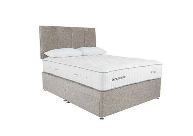Sleepeezee - Natural Touch 3000 Divan Set with Continental Drawers - Double - Tweed Stone