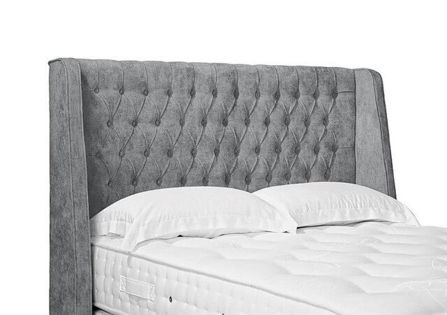 Artisan Collection Belgrave High Floor Standing Headboard - Super King - Daytona Silver